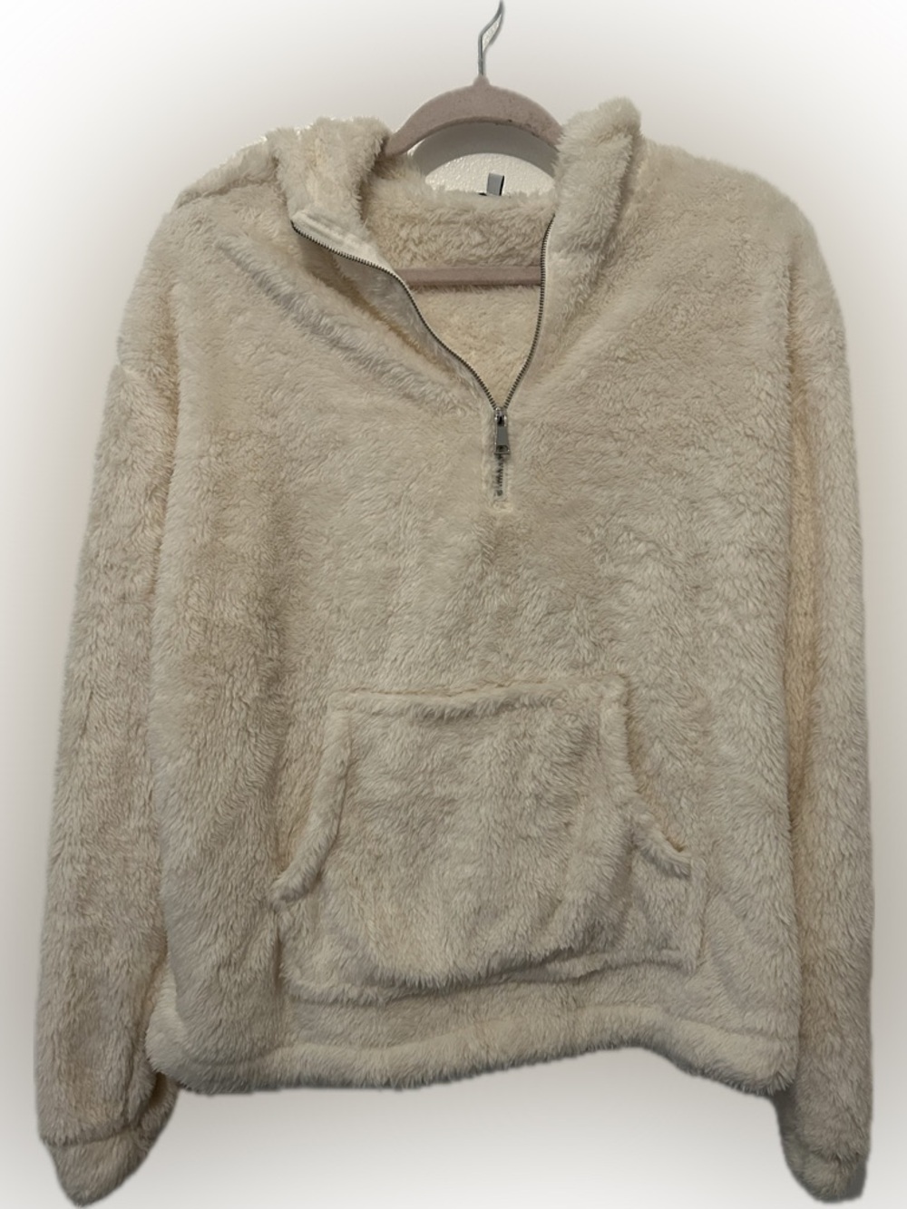 iris Plush Cream Zip-Up Jacket